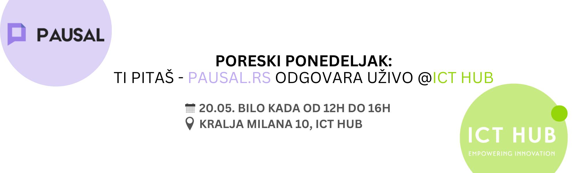 Ti pitaš – Pausal.rs odgovara uživo u ICT Hub-u/ Спроси Pausal.rs вживую в ICT Hub